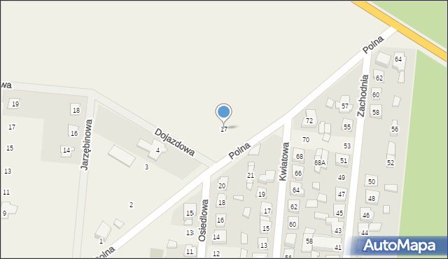 Gołuchów, Osiedlowa, 17, mapa Gołuchów