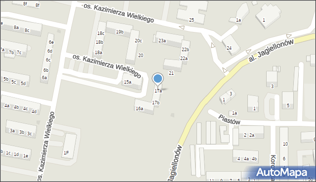 Góra, Osiedle Kazimierza Wielkiego, 17a, mapa Góra