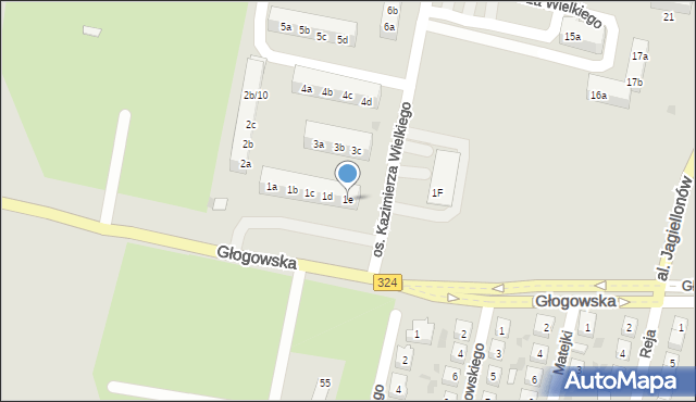 Góra, Osiedle Kazimierza Wielkiego, 1e, mapa Góra