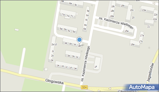 Góra, Osiedle Kazimierza Wielkiego, 4d, mapa Góra