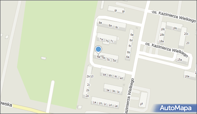 Góra, Osiedle Kazimierza Wielkiego, 5a, mapa Góra
