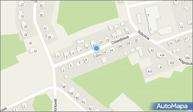 Goręczyno, Osiedlowa, 10, mapa Goręczyno