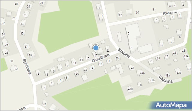 Goręczyno, Osiedlowa, 17, mapa Goręczyno