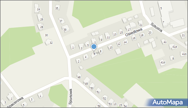 Goręczyno, Osiedlowa, 6, mapa Goręczyno