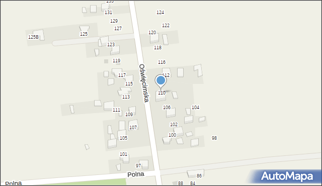 Gorzów, Oświęcimska, 110, mapa Gorzów