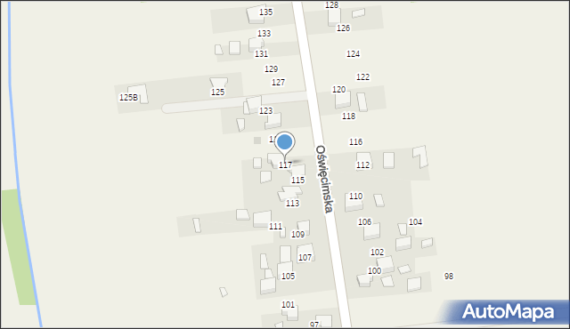 Gorzów, Oświęcimska, 117, mapa Gorzów