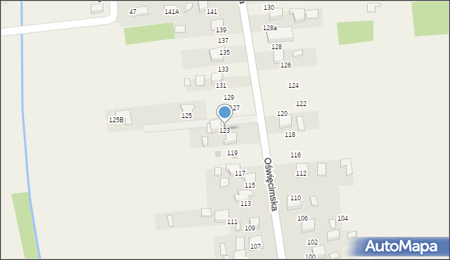 Gorzów, Oświęcimska, 123, mapa Gorzów