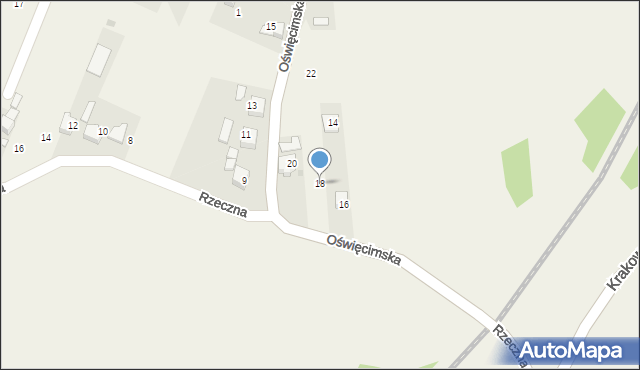 Gorzów, Oświęcimska, 18, mapa Gorzów