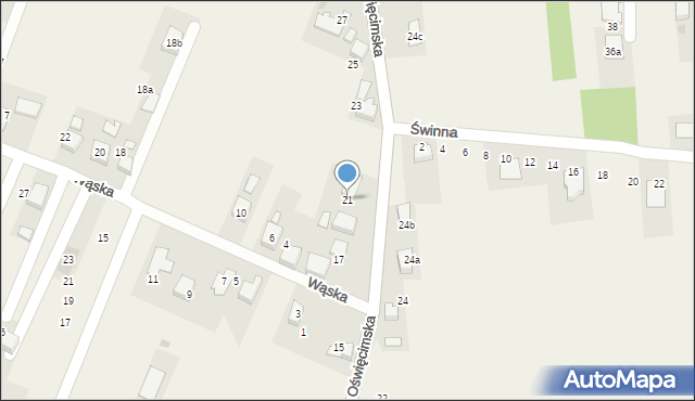 Gorzów, Oświęcimska, 21, mapa Gorzów