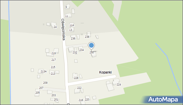 Gorzów, Oświęcimska, 230, mapa Gorzów