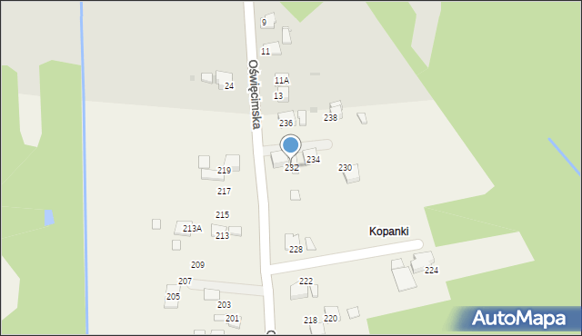 Gorzów, Oświęcimska, 232, mapa Gorzów