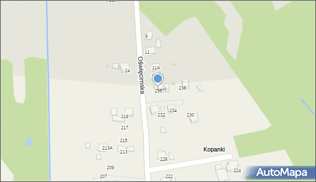 Gorzów, Oświęcimska, 236, mapa Gorzów