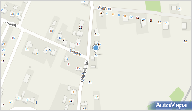 Gorzów, Oświęcimska, 24, mapa Gorzów