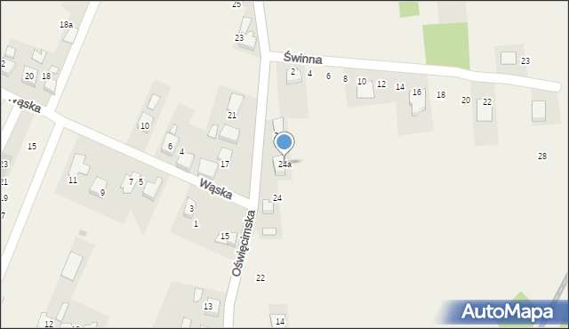 Gorzów, Oświęcimska, 24a, mapa Gorzów