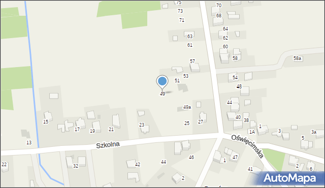 Gorzów, Oświęcimska, 49, mapa Gorzów