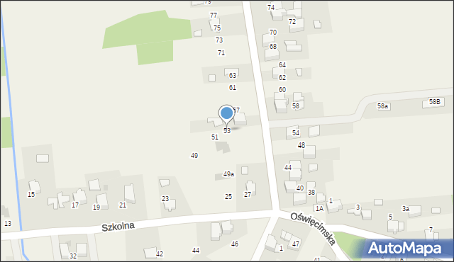 Gorzów, Oświęcimska, 53, mapa Gorzów
