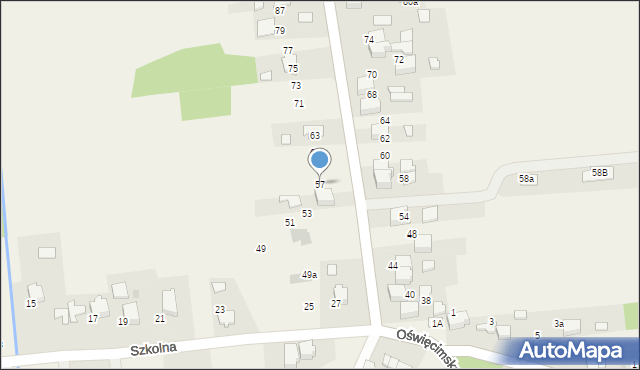 Gorzów, Oświęcimska, 57, mapa Gorzów