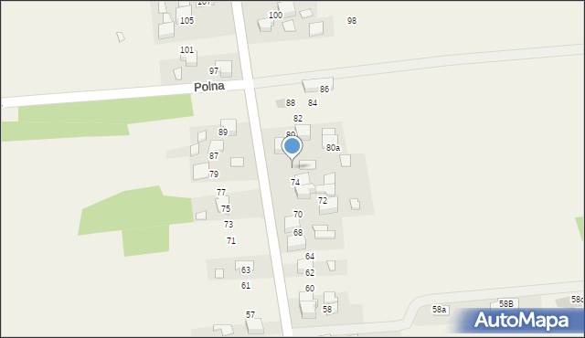 Gorzów, Oświęcimska, 76, mapa Gorzów