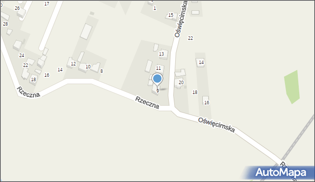 Gorzów, Oświęcimska, 9, mapa Gorzów