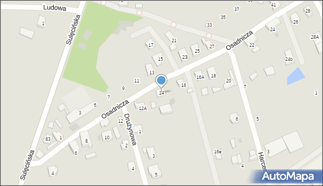 Gorzów Wielkopolski, Osadnicza, 14, mapa Gorzów Wielkopolski