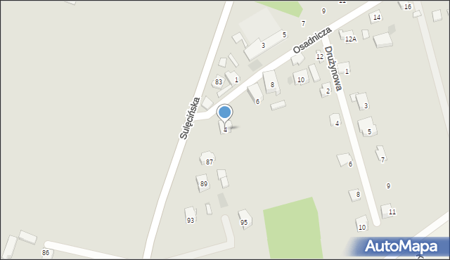 Gorzów Wielkopolski, Osadnicza, 4, mapa Gorzów Wielkopolski