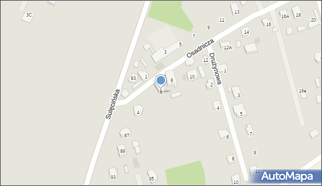 Gorzów Wielkopolski, Osadnicza, 6, mapa Gorzów Wielkopolski