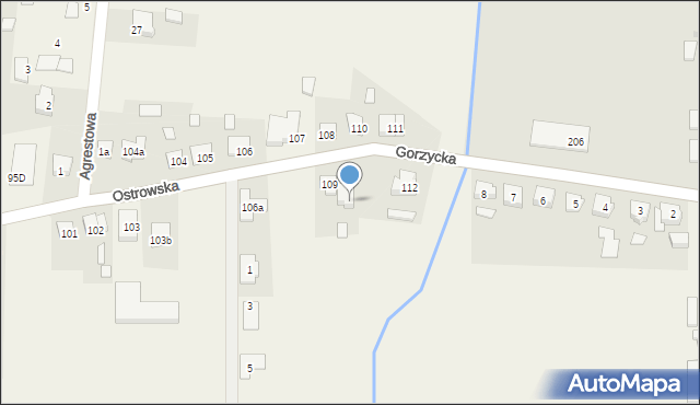 Gorzyce Wielkie, Ostrowska, 109a, mapa Gorzyce Wielkie