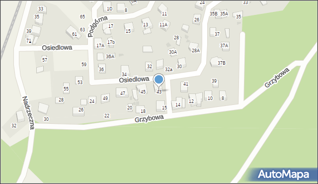 Gościcino, Osiedlowa, 43, mapa Gościcino