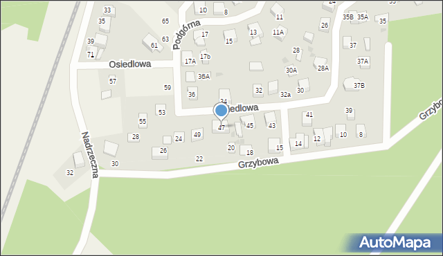 Gościcino, Osiedlowa, 47, mapa Gościcino