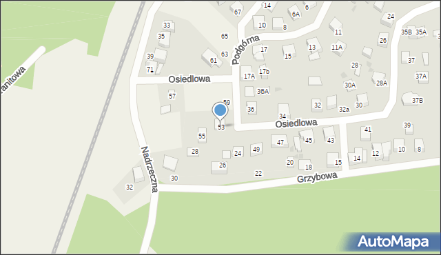 Gościcino, Osiedlowa, 53, mapa Gościcino