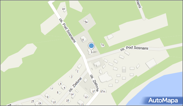 Gościm, Osiedle Pod Sosnami, 7, mapa Gościm