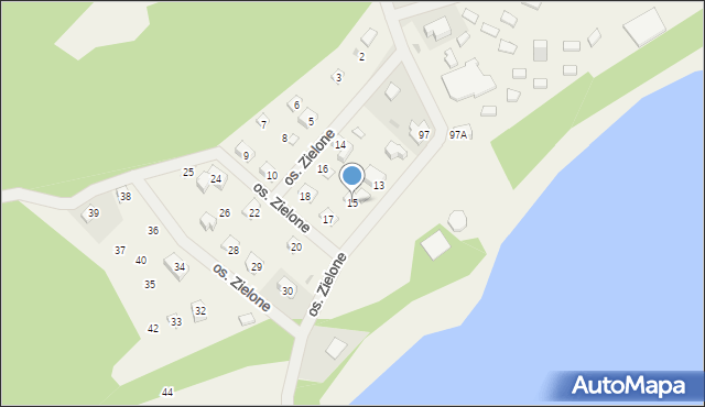 Gościm, Osiedle Zielone, 15, mapa Gościm