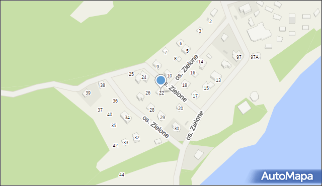 Gościm, Osiedle Zielone, 22, mapa Gościm