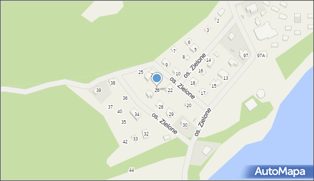 Gościm, Osiedle Zielone, 26, mapa Gościm