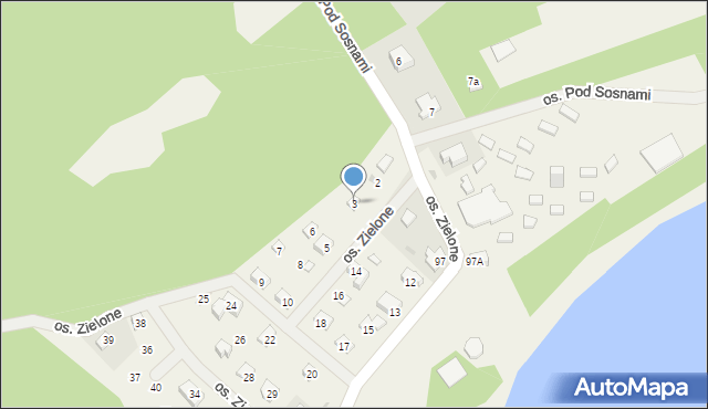 Gościm, Osiedle Zielone, 3, mapa Gościm