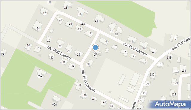 Gościszewo, Osiedle Pod Lasem, 27, mapa Gościszewo