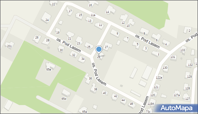 Gościszewo, Osiedle Pod Lasem, 29, mapa Gościszewo