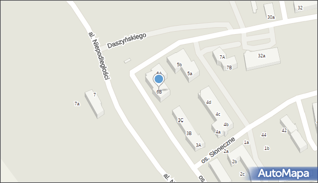 Gostyń, Osiedle Słoneczne, 6B, mapa Gostyń