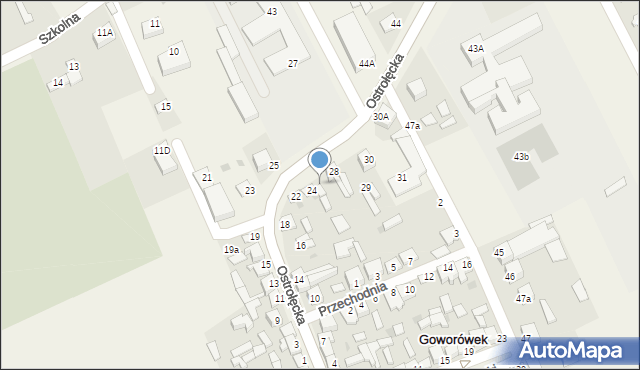 Goworowo, Ostrołęcka, 26, mapa Goworowo