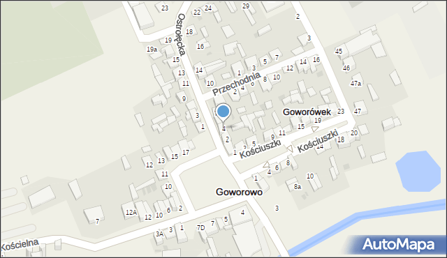 Goworowo, Ostrołęcka, 4, mapa Goworowo