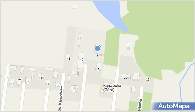 Gózd, Osiedle Karszówka, 6, mapa Gózd