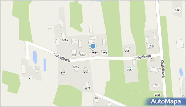 Gózd, Osiedlowa, 107B, mapa Gózd