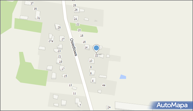 Gózd, Osiedlowa, 12, mapa Gózd