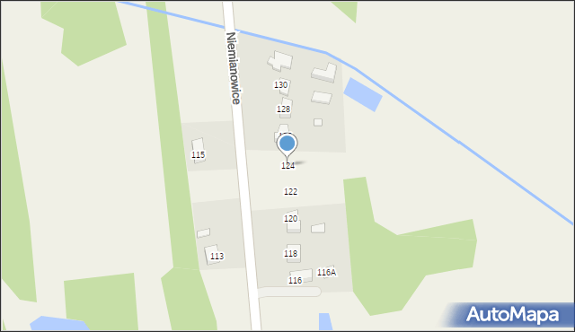 Gózd, Osiedlowa, 124, mapa Gózd