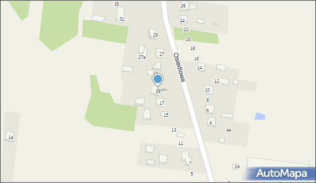 Gózd, Osiedlowa, 19, mapa Gózd
