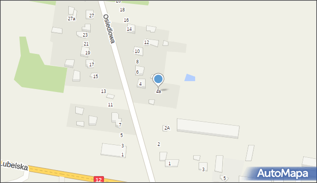 Gózd, Osiedlowa, 4a, mapa Gózd