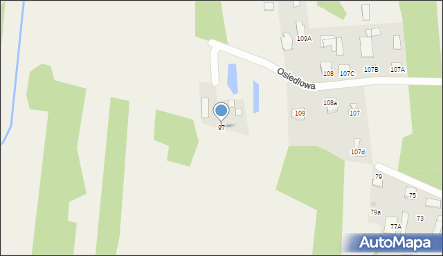 Gózd, Osiedlowa, 97, mapa Gózd