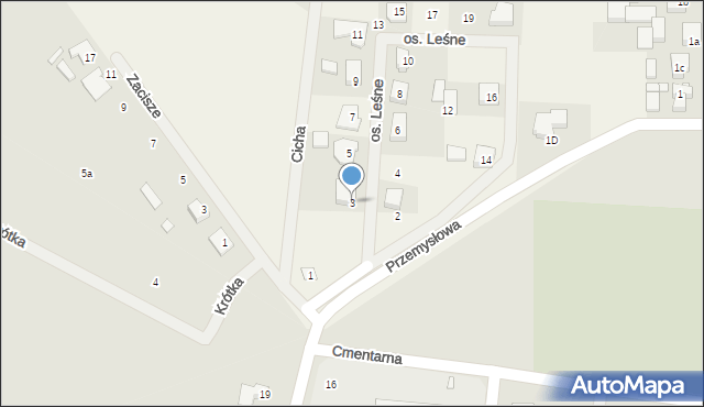 Grabów-Wójtostwo, Osiedle Leśne, 3, mapa Grabów-Wójtostwo