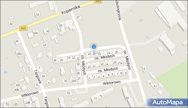 Grajewo, Osiedle Młodych, 20, mapa Grajewo