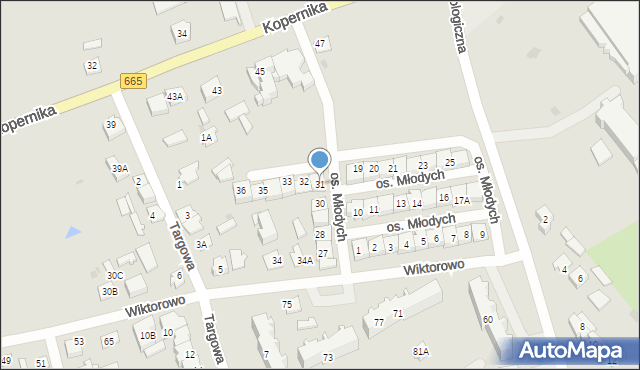 Grajewo, Osiedle Młodych, 31, mapa Grajewo